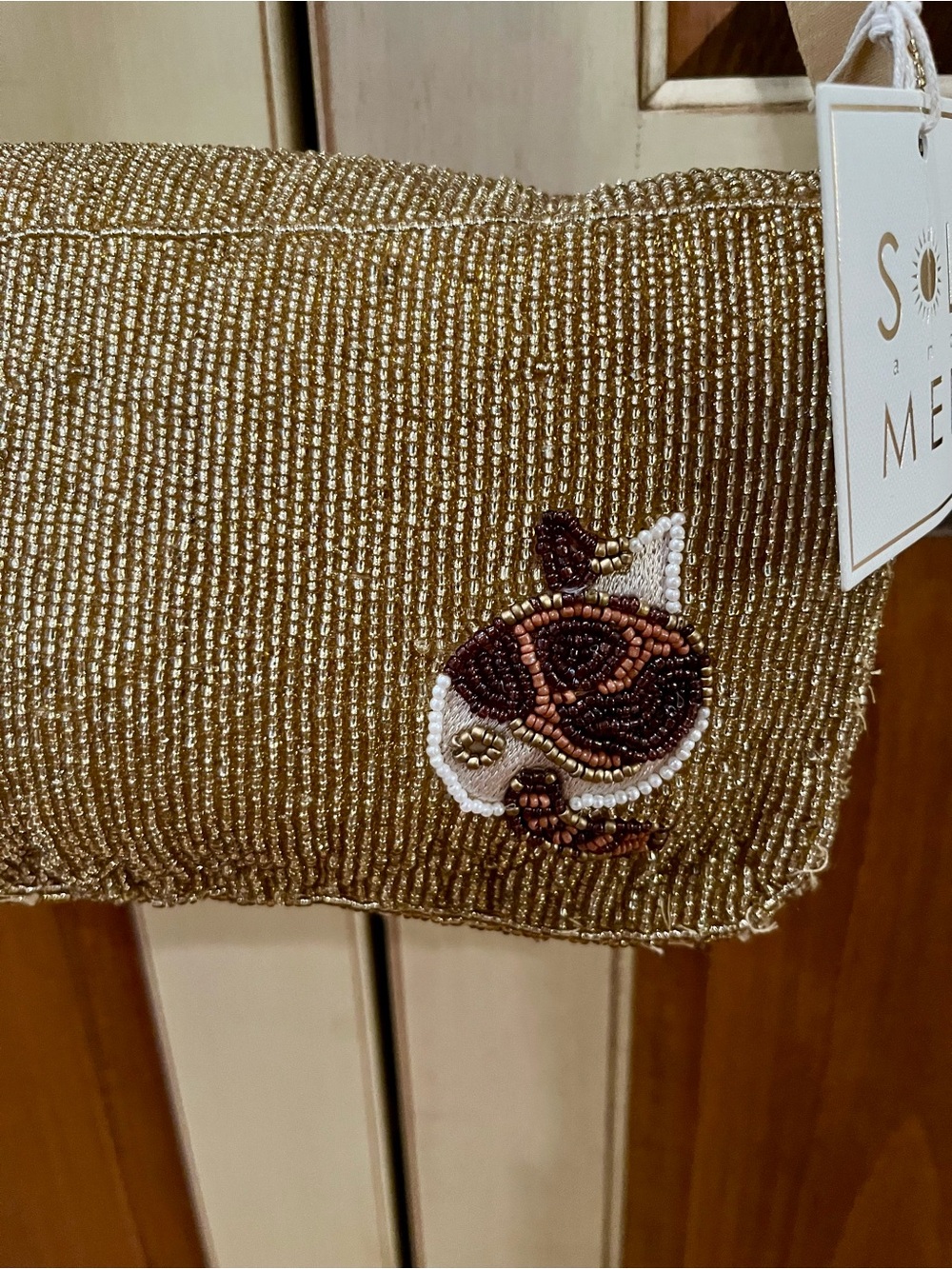 Beaded Cat And Mouse Shoulder Bag - Picture 5 of 6